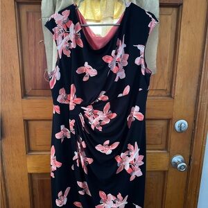 Navy blue floral dress 18w